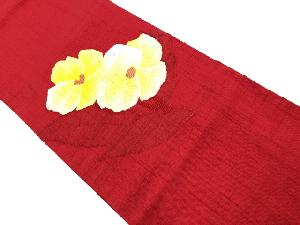 リサイクル　花模様織出し名古屋帯